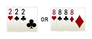 Valid set in pool rummy game
