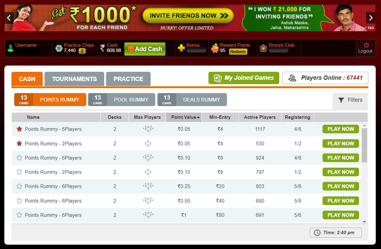 Play rummy and win cash free
